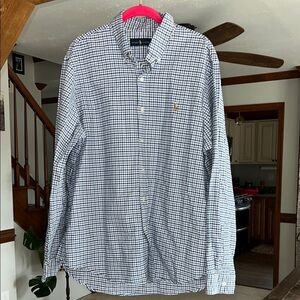 Blue Label Ralph Lauren Checkered Button Down Shirt with Relaxed Fit